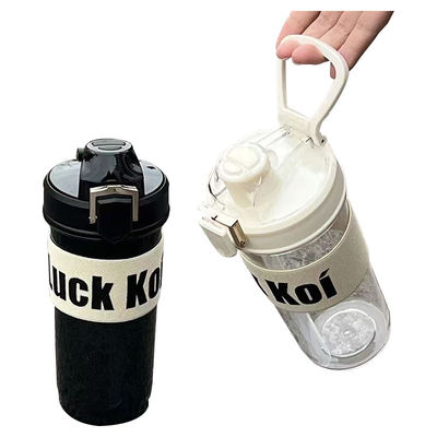 TOUR Bottiglia portatile sportiva di plastica da 600 ml con manico e grande capacità