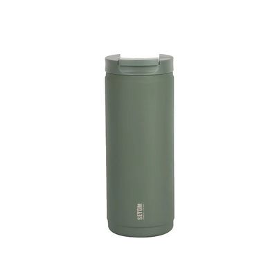 Bianco 400ml Logo personalizzato Doppia parete Acciaio inossidabile Bottiglia d'acqua per caffè Flasche di vuoto Termo