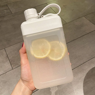 450 ml BPA-free Quadrato PP Plastica portabile Bottolo di succo sportivo con tappo modello personalizzato