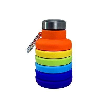 Disegno contemporaneo 500ml Flascia d'acqua di silicone pieghevole per viaggi Unisex Sport palestra