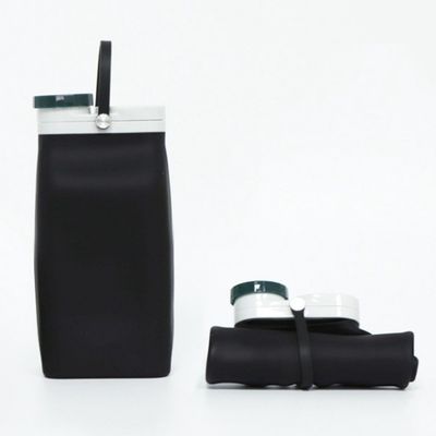 Bottiglia d'acqua in silicone pieghevole personalizzata da 400 ml/600 ml, indispensabile per i viaggiatori alla moda