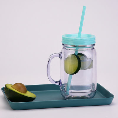 Coppa da bere in plastica unisex con maniglia e tappeto di paglia Capacità 501-600ml Disegno portatile