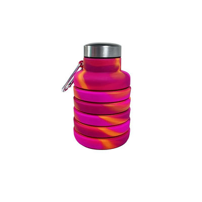Logo personalizzato Bottiglia d'acqua in silicone da 500 ml per palestra natalizia Sport BPA gratis Coppa Studente
