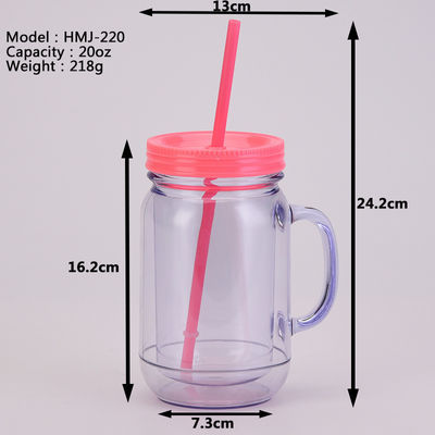 Supermercato applicabile Tazze da bere trasparenti unisex con coperchio e paglia sigillabile