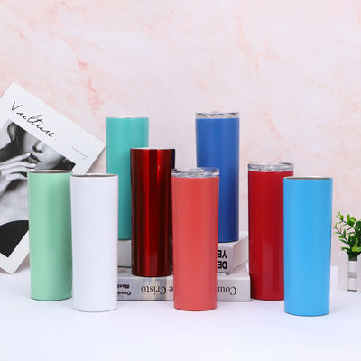 12oz 20oz 30oz bottiglia d'acqua per studenti tazza dritta con coperchio e paglia colori personalizzati