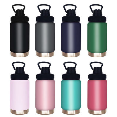 Bottiglia d'acqua in acciaio inossidabile personalizzata di grande capacità per sport doppia parete Eco-friendly