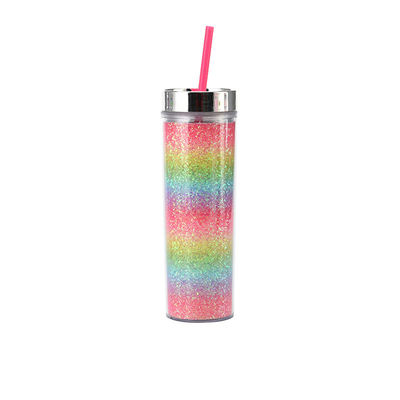 Bottiglia d'acqua di plastica con coperchio di paglia flessibile per l'occasione del ritorno a scuola in vendita