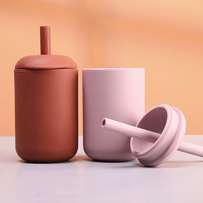 Novità Color Artiglio Bambino Moda Outdoor Drinkware Silicone Bottiglia d'acqua con paglia