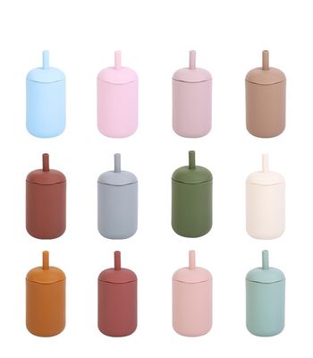 Novità Color Artiglio Bambino Moda Outdoor Drinkware Silicone Bottiglia d'acqua con paglia