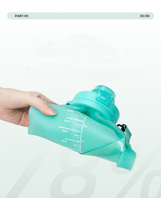 Flascia d'acqua in silicone ripiegabile senza BPA Prime organico personalizzato per regali
