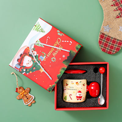 Grandizza di ceramica Santa mug con cucchiaio regalo natalizio naturale e sano