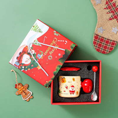 Grandizza di ceramica Santa mug con cucchiaio regalo natalizio naturale e sano