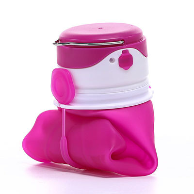 550ml Bpa Libero Chiaro Sublimazione Collapsible Gym Sport Bambini Bottiglia d'acqua di silicone con luce a led per adulti