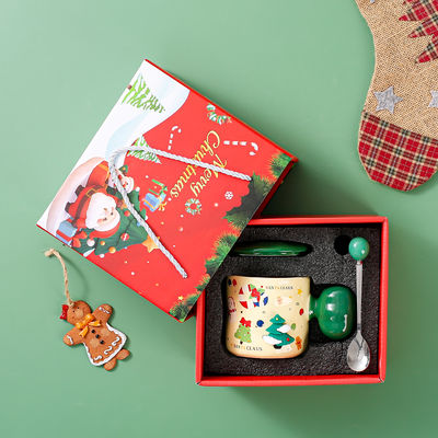 Grandizza di ceramica Santa mug con cucchiaio regalo natalizio naturale e sano