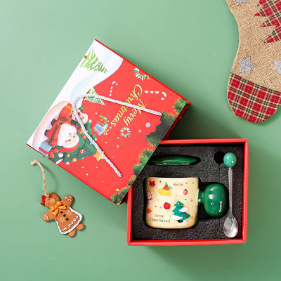 Grandizza di ceramica Santa mug con cucchiaio regalo natalizio naturale e sano