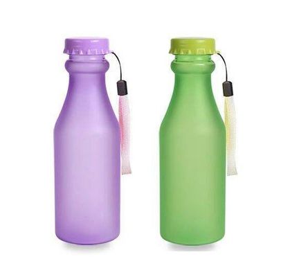 PC Plastico 550ml Portable Frosted bottle di acqua sigillata per viaggiare Yoga Running Camping