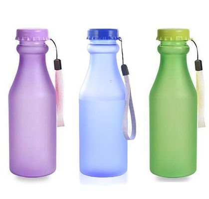 PC Plastico 550ml Portable Frosted bottle di acqua sigillata per viaggiare Yoga Running Camping