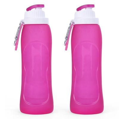 Bottiglia d'acqua in silicone pieghevole con rivestimento anticorrosione per sport e viaggi