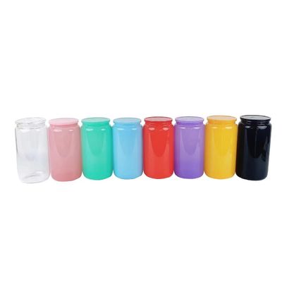 Bottiglia da bere in vetro 16 oz Colorevole Moda Forma Portatile per Acqua di Frutta Gratuita