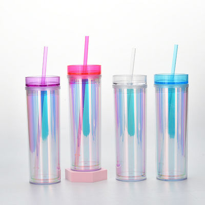 Accessori con paglia 450ml Eco Friendly Reusable Plastic Coffee Tumbler con logo