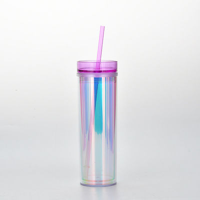 Accessori con paglia 450ml Eco Friendly Reusable Plastic Coffee Tumbler con logo