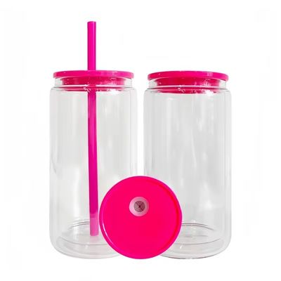 Bottiglia da bere in vetro portatile colorata Bottella di vetro a forma gratuita Bottella d'acqua di frutta