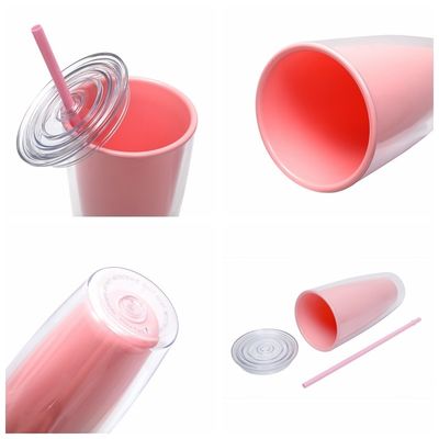 Stampa di logo personalizzata Tumbler riutilizzabile in plastica Perfetto per bambini e studenti