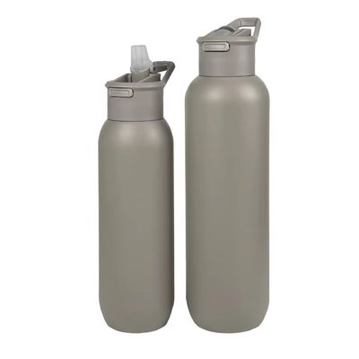 Flasca di acciaio inossidabile isolante sotto vuoto con maniglia verde 580ml e 1000ml