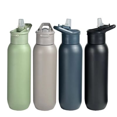 Flasca di acciaio inossidabile isolante sotto vuoto con maniglia verde 580ml e 1000ml