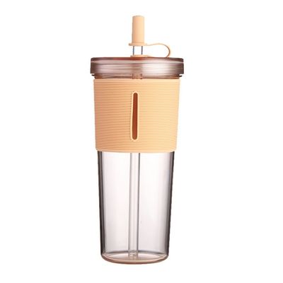 Logo personalizzato Tumbler di plastica 700ml Portable Coppe a prova di perdite riutilizzabili per l'acqua del caffè del tè