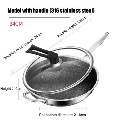Cucina in acciaio inossidabile 316 di 32 cm e 34 cm