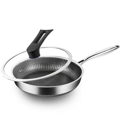 Tripli strati di acciaio inossidabile Skillets ibridi con non Stick Hex Clad Honeycomb Design