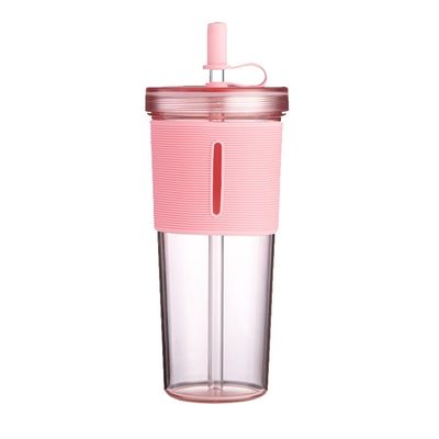 Camp Outdoor Custom Logo Double Wall Latte Pomodori 700ml Tazza di tè con manica di silicone