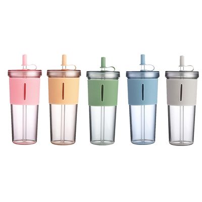 Camp Outdoor Custom Logo Double Wall Latte Pomodori 700ml Tazza di tè con manica di silicone