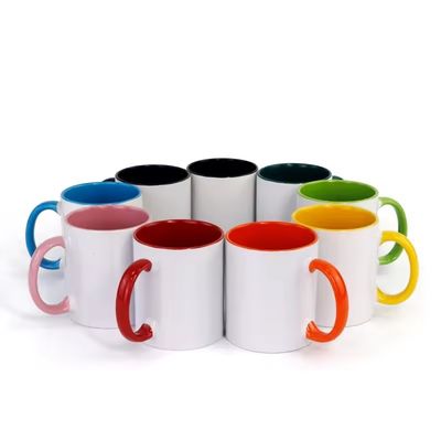 350 ml di fornitura diretta Tazza di trasferimento termico a doppio colore con rivestimento senza accessori
