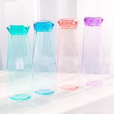 Conveniente bottiglia d'acqua in vetro da 21,5*7,5 cm Ideale per ufficio campeggi e stili di vita attivi