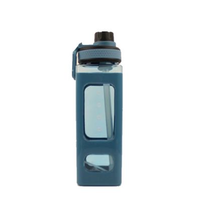 Stocked Eco Friendly Clear Portable Square Reusable Sport Plastic Drink Water Bottle Con Corda