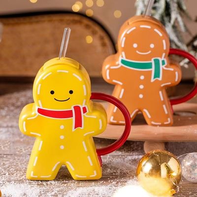 Tazza ceramica regalo di Natale a forma di pan di zenzero Tazza da caffè per bevande sostenibili Tipo