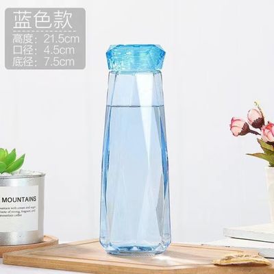 Stile Portatile Ufficio Campeggio Sport Bottiglia d'acqua in vetro con birra Can Glass 21.5*7.5cm