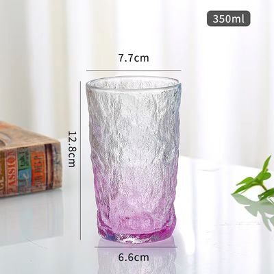 LID trasparente trasparente può vetro 350ml creativo portatile prova di perdite colore corteccia