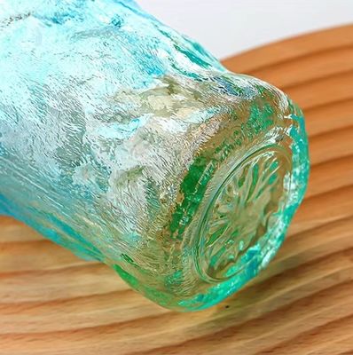 LID trasparente trasparente può vetro 350ml creativo portatile prova di perdite colore corteccia