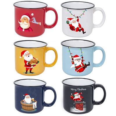 Tazze di cioccolato caldo Disegno attraente e tazza di caffè di Natale da 14 oz con disegno di Babbo Natale