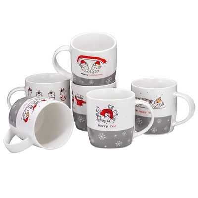 Tazze di cioccolato caldo Disegno attraente e tazza di caffè di Natale da 14 oz con disegno di Babbo Natale