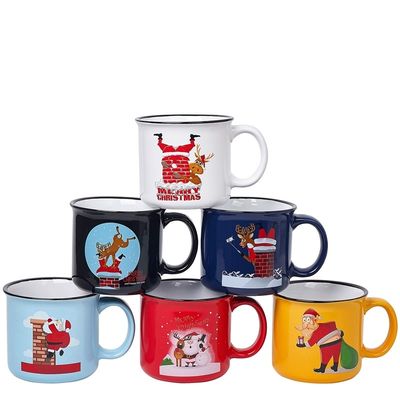 Tazze di cioccolato caldo Disegno attraente e tazza di caffè di Natale da 14 oz con disegno di Babbo Natale