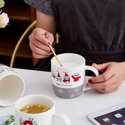 Tazze di cioccolato caldo Disegno attraente e tazza di caffè di Natale da 14 oz con disegno di Babbo Natale