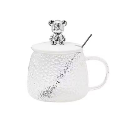 Disegno minimalista Tazza da caffè in vetro con maniglia Capo cucchiaio Alto aspetto Capacità 380ml