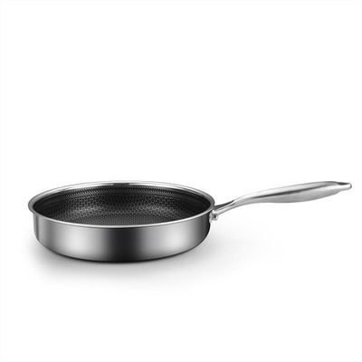 Una maniglia in acciaio inossidabile 3 strati Padella antiaderente a nido di miele per utensili da cucina durevoli