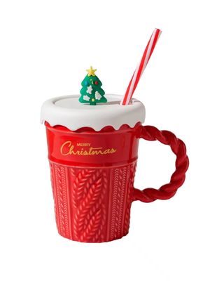 Doni d'affari Natale Tazze da caffè in ceramica Tazze da tè Tazze portatili di Natale 400ml
