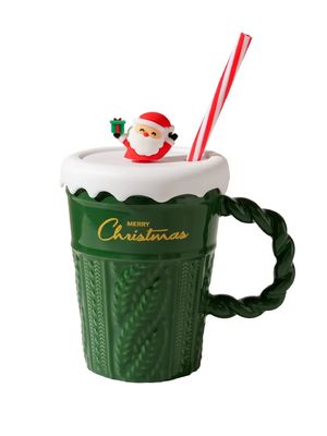 Doni d'affari Natale Tazze da caffè in ceramica Tazze da tè Tazze portatili di Natale 400ml