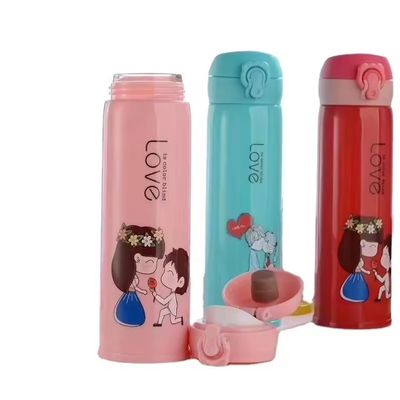 Coppa d'acqua di vetro Bottiglia di grande capacità in acciaio inossidabile 304 rimbalzo Straight Drink Cup